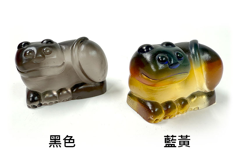 琉璃墨玉貓(藍黃/黑)